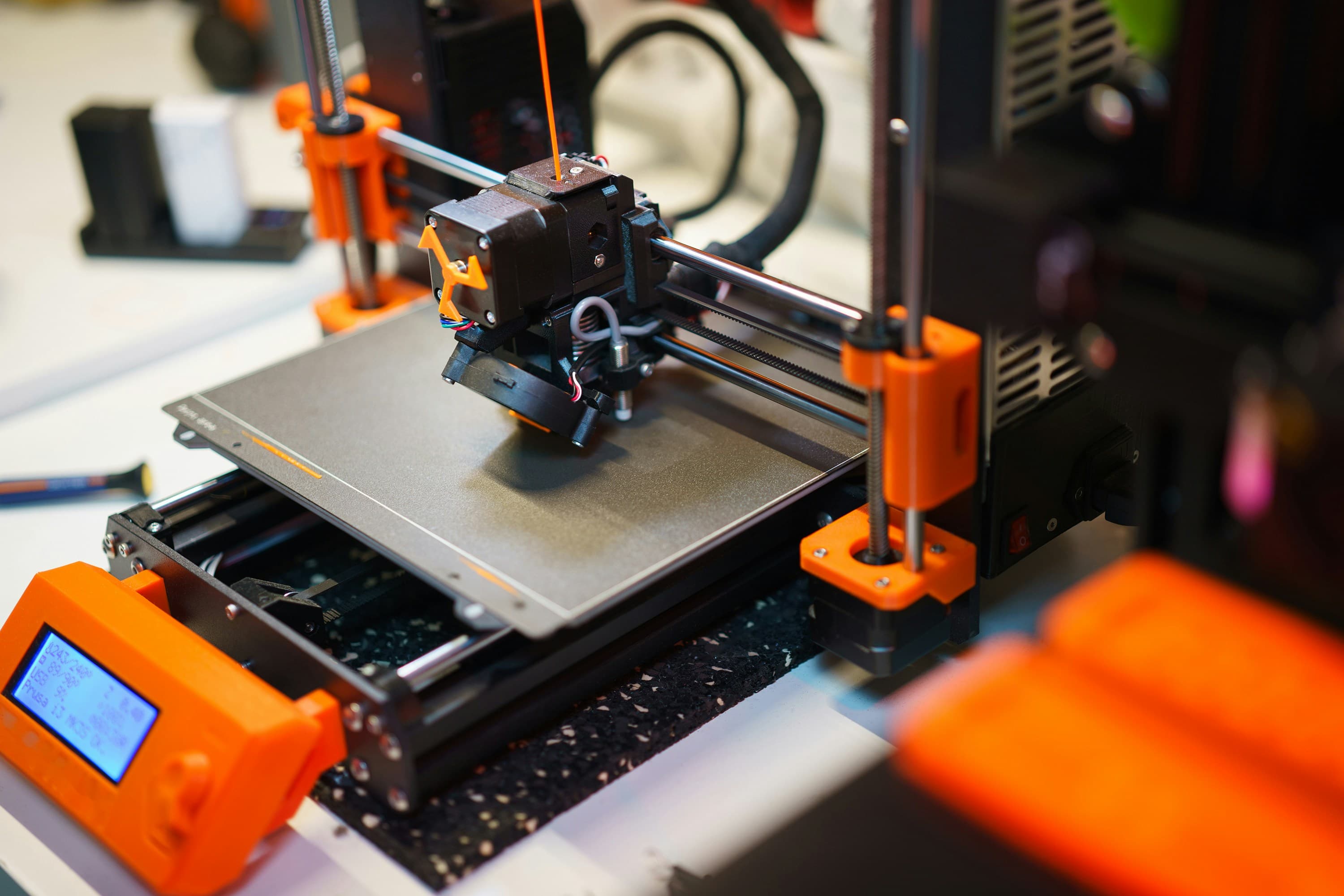 A 3D printer at work in the Fablab